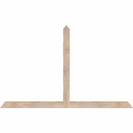 Ekena Millwork Portland Smooth Timber Gable Bracket, Douglas Fir, 72"W x 45"H x 1 1/2"D x 3 1/2"F, 15/12 Pitch GBW072X45X0204POR00SDF